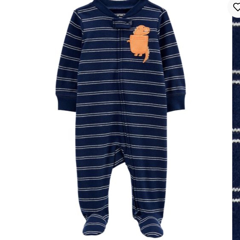 Carter’s Baby Dinosaur 2-Way Zip Cotton Sleep & Play Pajamas